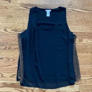 Anthropologie Esley Chain Black Tank Top